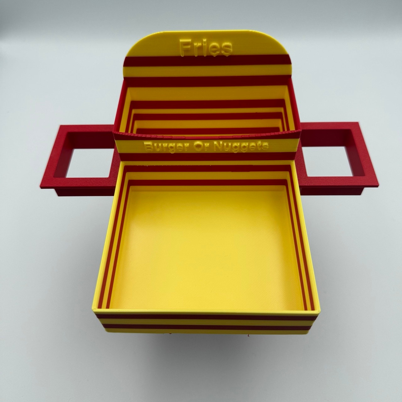 Universal Car Fast Food Tray - Cup Holder with Fry & Sauce Compartments