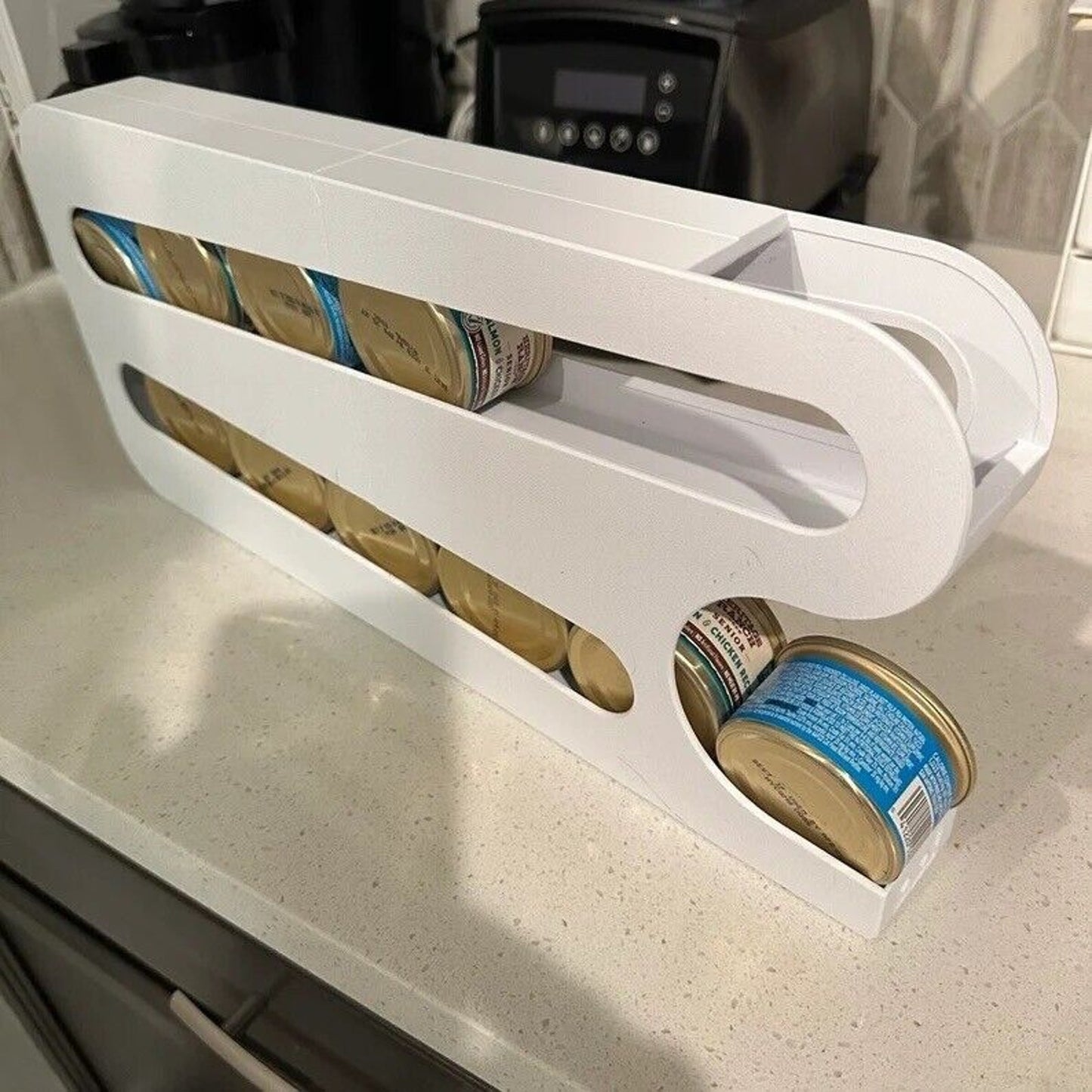 Cat Food Can Dispenser, 3oz cans, holds 12 cans